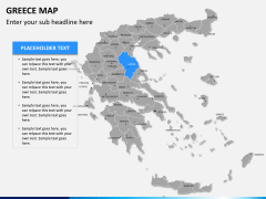Greece map PPT slide 8