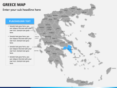 Greece map PPT slide 9