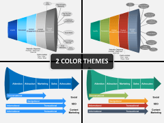 Horizontal funnel PPT cover slide