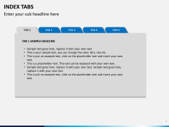 Index tabs PPT slide 1