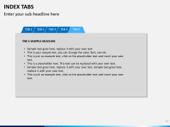 Index tabs PPT slide 10