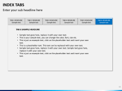 Index tabs PPT slide 16