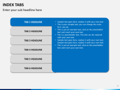 Index tabs PPT slide 17