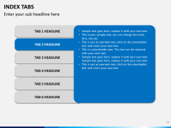 Index tabs PPT slide 18