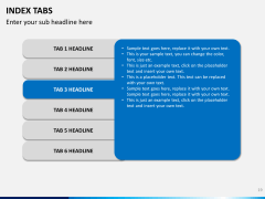 Index tabs PPT slide 19