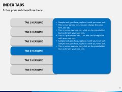 Index tabs PPT slide 20