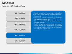 Index tabs PPT slide 21