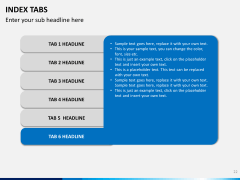 Index tabs PPT slide 22
