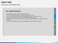 Index tabs PPT slide 27