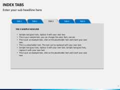 Index tabs PPT slide 3