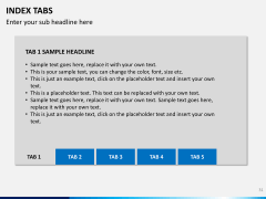 Index tabs PPT slide 31