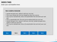 Index tabs PPT slide 32