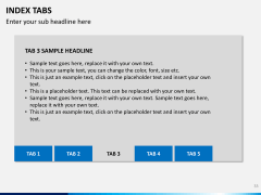 Index tabs PPT slide 33
