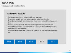 Index tabs PPT slide 34