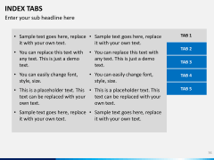 Index tabs PPT slide 36
