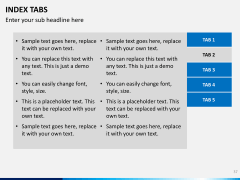 Index tabs PPT slide 37