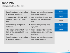 Index tabs PPT slide 38