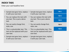 Index tabs PPT slide 39
