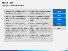 Index tabs PPT slide 40