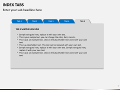 Index tabs PPT slide 5