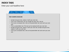 Index tabs PPT slide 9
