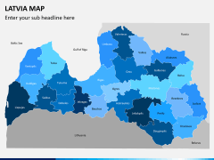 Latvia map PPT slide 1