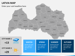 Latvia map PPT slide 21