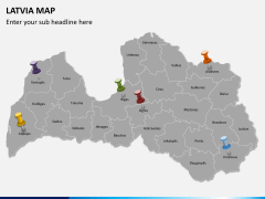 Latvia map PPT slide 4