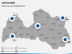 Latvia map PPT slide 6