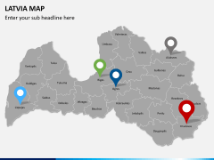 Latvia map PPT slide 7