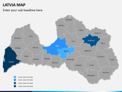 Latvia map PPT slide 9