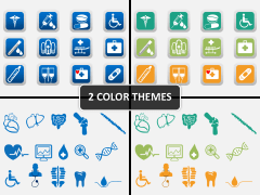 Medical icons PPT cover slide 
