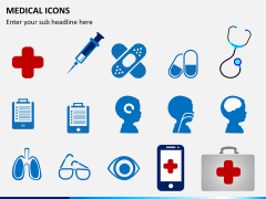 Medical icons PPT slide 1