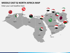 Middle east and north africa map PPT slide 3