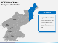 North korea map PPT slide 11