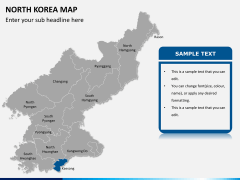 North korea map PPT slide 12