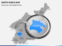 North korea map PPT slide 13