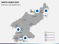 North korea map PPT slide 5