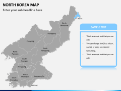 North korea map PPT slide 9