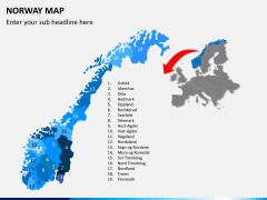 Norway map PPT slide 2