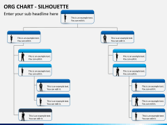 Org chart with Silhouette PPT slide 3