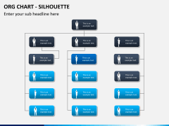 Org chart with Silhouette PPT slide 4