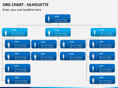 Org chart with Silhouette PPT slide 5
