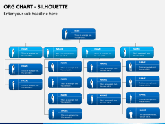 Org chart with Silhouette PPT slide 6