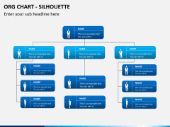 Org chart with Silhouette PPT slide 7