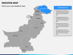 Pakistan map PPT slide 11