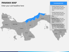 Panama map PPT slide 11