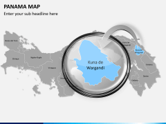 Panama map PPT slide 13