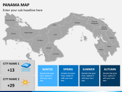 Panama map PPT slide 19