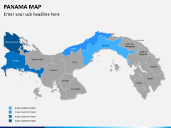 Panama map PPT slide 8